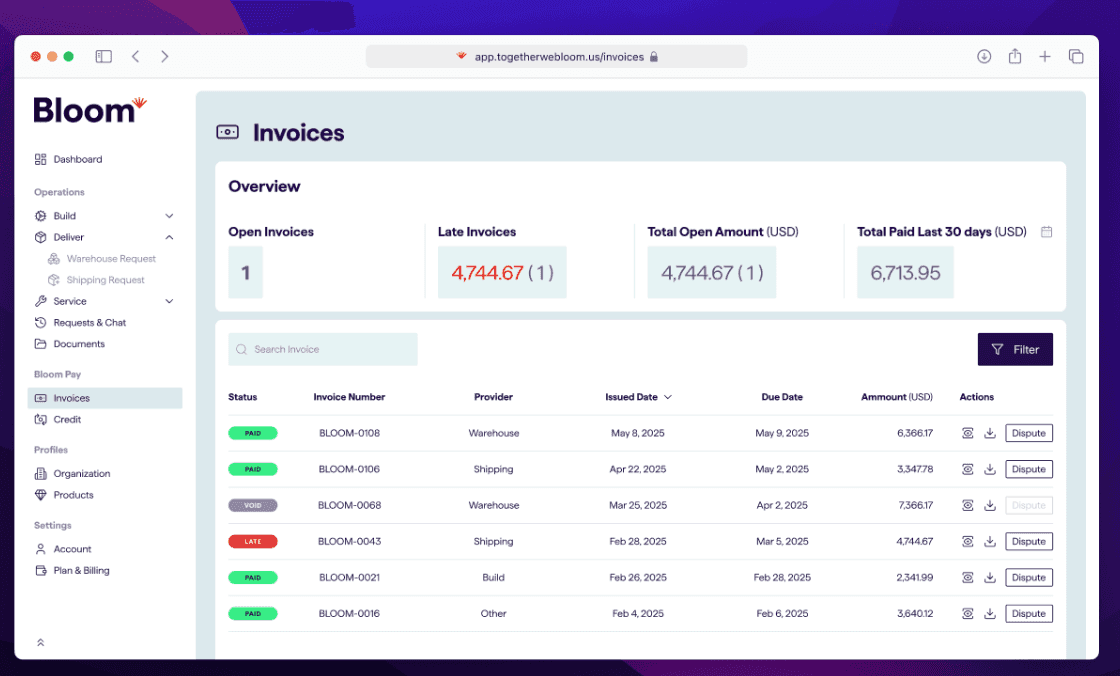 Consolidated Invoicing for Hardware Brands